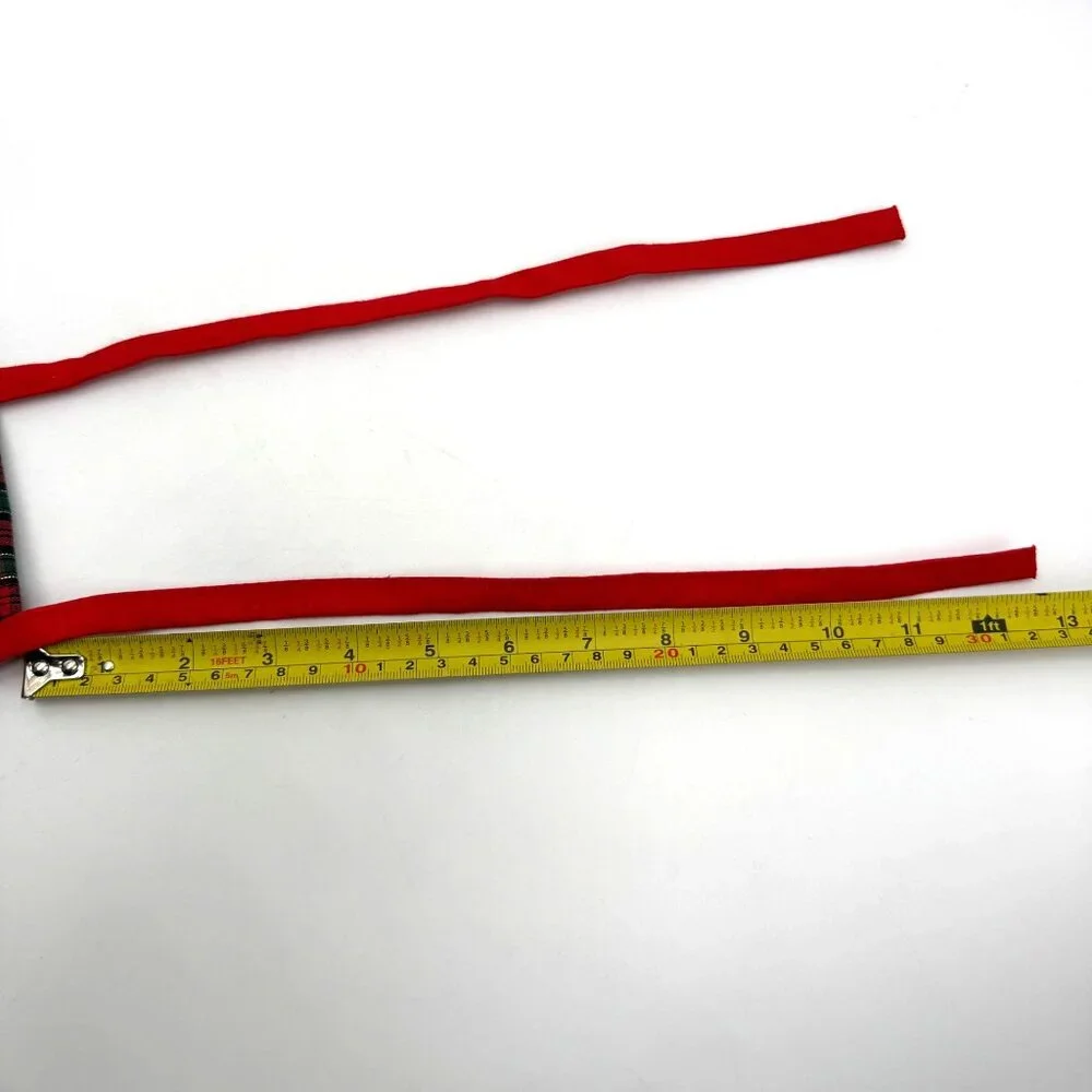 Vtg Cecil Saydah Christmas Partridge Kitchen Towels W/ Red Plaid Trim Set Of 2 - Picture 9 of 12